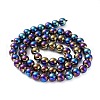 Electroplated Dyed & Heated Natural Black Agate Beads Strands G-Z038-B05-01FR-3