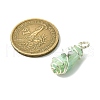 2Pcs Electroplated Natural Quartz Crystal Dyed Copper Wire Wrapped Pendants PALLOY-JF03172-02-2