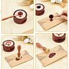 Brass Wax Seal Stamp with Wood Handle AJEW-WH0412-0271-3