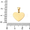 304 Stainless Steel Pave Natural White Shell Heart with Initial Slice Pendants STAS-R168-25G-A-3