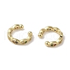 Rack Plating Brass Pave Cubic Zirconia Horse Eye Cuff Earrings for Women EJEW-C097-25B-G-2