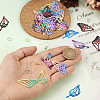 DIY Filigree Butterfly Wing Dangle Earring Making Kit DIY-TA0005-02-6