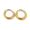 Vacuum Plating 201 Stainless Steel Huggie Hoop Earrings STAS-H164-02G-1