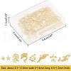 Olycraft 120Pcs 8 Style Alloy Cabochons MRMJ-OC0002-73-2
