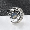 Natural Labradorite Finger Rings RJEW-E067-04P-2