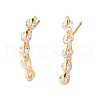 Stick Brass Micro Pave Cubic Zirconia Stud Earrings for Women EJEW-G428-19G-02-4