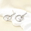 Brass Micro Pave Clear Cubic Zirconia Dangle Stud Earrings EJEW-M103-05P-2