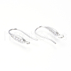 Brass Micro Pave Cubic Zirconia Earring Hooks KK-G374-14-3