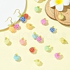 Handmade Nylon Wired Glass Beaded Pendants with Acrylic Charms and 304 Stainless Steel Open Jump Rings PALLOY-CJ00108-6
