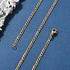 304 Stainless Steel Figaro Chain Necklaces STAS-F034-03G-1