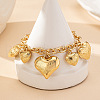 Heart with Rose Alloy Charm Bracelets FS-WGB88A7-01-3