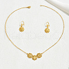 Brass Hollow Flower Earrings & Necklaces Sets for Women PS7581-5