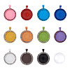 DIY Flat Round Pendant Making Kits DIY-TA0008-46-2