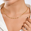 Stainless Steel Heart-shaped Link Chain Necklaces for Women AM1857-5