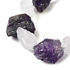 Natural Quartz Crystal and Amethyst Beads Strands G-S386-C14-4