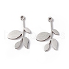 Non-Tarnish 304 Stainless Steel Pendants STAS-E186-06P-1