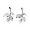 304 Stainless Steel Pendants STAS-E186-06P-1