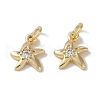 Brass Micro Pave Clear Cubic Zirconia Pendants KK-S367-15A-1