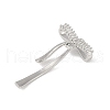 Brass Micro Pave Clear Cubic Zirconia Pendants KK-Z065-02P-2