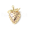 Brass Micro Pave Cubic Zirconia Pendants X-KK-P290-39G-1