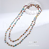 Bohemian Style Dyed Natural Shell Nuggets Beaded Long Necklaces for Women FS-WGE022A-01-2