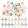 32Pcs 8 Colors Luminous Transparent Resin Pendants FIND-TA0002-48-1