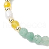 Natural Green Aventurine Beaded Bracelets BJEW-JB11763-04-3