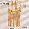 Luxurious Iron Middle Eastern Style Flower Tassels Earrings & Necklaces Sets for Women IU6817-5