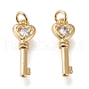 Brass Micro Pave Cubic Zirconia Pendants KK-K246-39G-1
