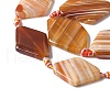 Natural Banded Agate/Striped Agate Beads Strands G-G196-A01-02-4