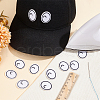 BENECREAT 20 Pairs Cartoon Eyes Polyester Embroidery Cloth Iron on Patches PATC-BC0001-10-5