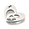 201 Stainless Steel Pendants STAS-A116-01P-07-2