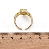 Brass Micro Pave Clear Cubic Zirconia Cuff Finger Rings RJEW-G337-33G-5