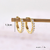 Elegant S925 Sterling Silver Clear Cubic Zirconia Hoop Earrings VV4671-2-2