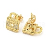 Brass Micro Pave Cubic Zirconia Ear Studs EJEW-P261-29B-G-2