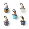 Natural & Synthetic Mixed Gemstone Pendants PALLOY-JF02183-1