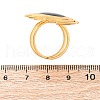 Round 304 Stainless Steel Enamel Cuff Rings RJEW-D306-29G-3