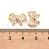 Brass Micro Pave Clear Cubic Zirconia Pendants KK-S389-01G-3