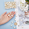 SUPERFINDINGS 80Pcs 4 Styles ABS Plastic Imitation Pearl Pendants PALLOY-FH0001-84-3