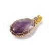 Natural Amethyst Big Pendants G-L524-11G-4