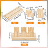 DELORIGIN 1 Set 2-Slot Wooden Earring Display Card Stands EDIS-DR0001-07B-2