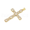Brass Micro Pave Cubic Zirconia Pendants KK-P300-22G-2