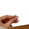 Rhodium Plated 925 Sterling Silver Micro Pave Cubic Zirconia Finger Rings for Women RJEW-K253-15MP-4