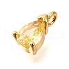 Brass Micro Pave Cubic Zirconia Pendants KK-D356-08B-G-2
