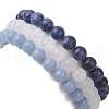 3Pcs 3 Styles Natural Mixed Gemstone Round Beaded Stretch Bracelets Set BJEW-JB10139-03-5