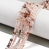 Natural Red Hematoid Quartz/Ferruginous Quartz Beads Strands G-H042-B26-01-2