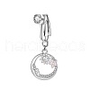 304 Stainless Steel Pave Clear Cubic Zirconia Clip on Belly Rings FS-WG683DA-05-1