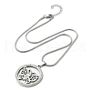 304 Stainless Steel Crystal Rhinestone Ring with Hollow Butterfly Pendant Necklaces for Women NJEW-P327-01P-4