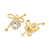 Brass Micro Pave Cubic Zirconia Pendants KK-H071-02A-G-2