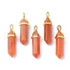 Natural Red Aventurine Pointed Pendants G-G025-01G-02-1